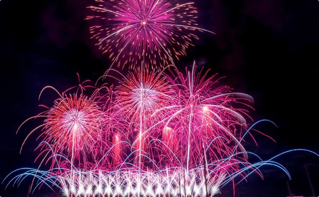 熱海海上花火大会のナイアガラ