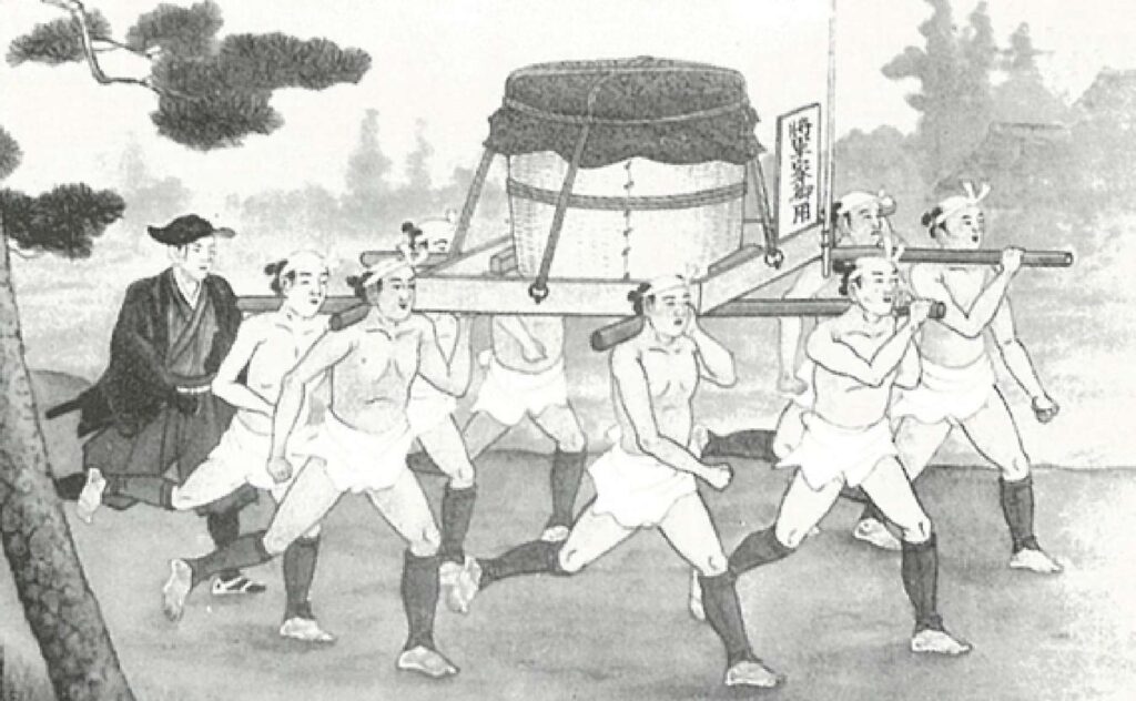 将軍家御用達の荷を運ぶ様子