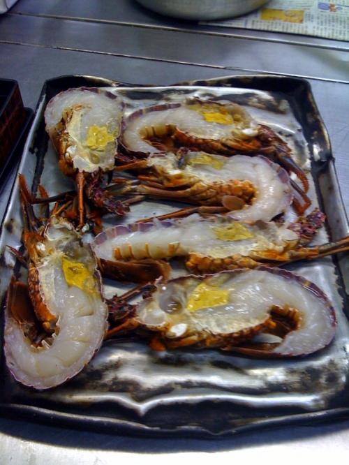 伊勢海老の鬼柄焼き