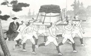 将軍家御用達の荷を運ぶ様子